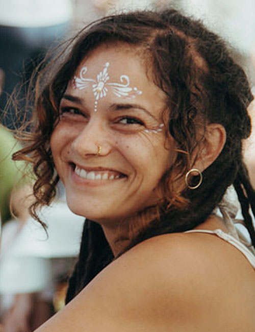 Geschminktes Gesicht im White Hochzeits Look