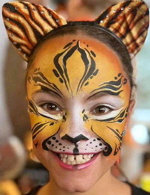 Dazzle & Gold Face- & Bodypainting München Kinderschminken Löwe, Tiger