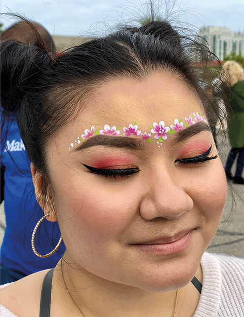 Dazzle & Gold Face- & Bodypainting München Kinderschminken Blumen